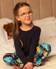 Bea Girls Slouch Jersey-Oberteil und Pyjama-Set mit Blumendruck