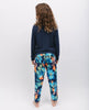 Bea Girls Slouch Jersey-Oberteil und Pyjama-Set mit Blumendruck