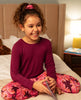 Carina Girls Slouch Jersey-Top und Pyjama-Set mit Palmblatt-Print