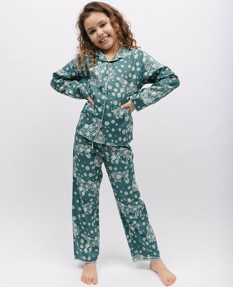 Hannah Girls Leopard Print Pyjama Set