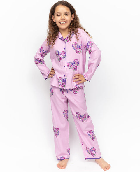 Valentina Mädchen-Pyjama-Set mit Herz-Print