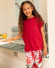 Mel Girls Slouch-Jersey-Oberteil und Pyjama-Set mit Wassermelonen-Print
