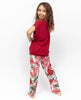Mel Girls Slouch Jersey Top and Watermelon Print Pyjama Set