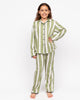 Nancy Girls Printed Stripe Pyjama Set