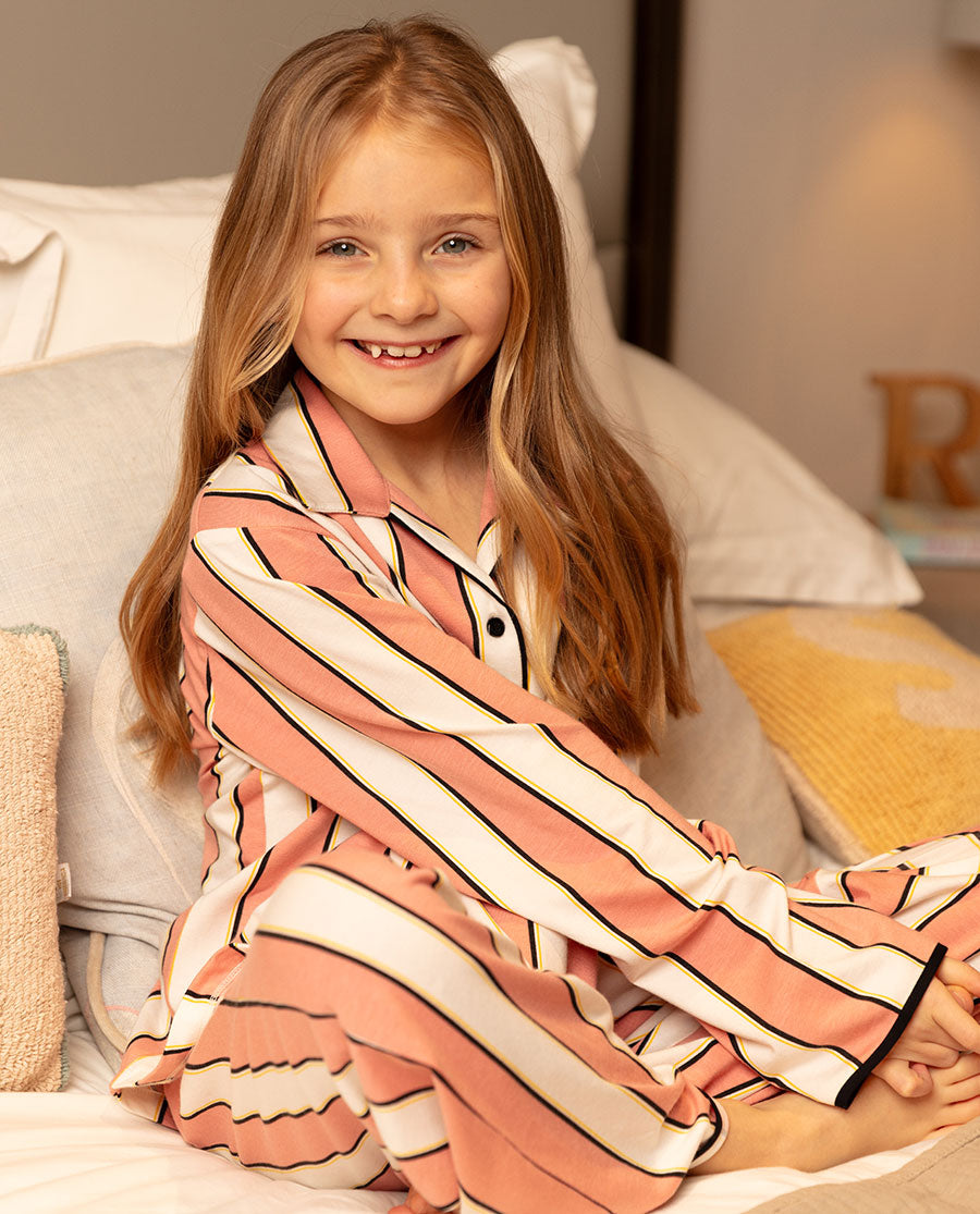 Bonnie Girls – Pyjama-Set aus Jersey mit Streifenmuster