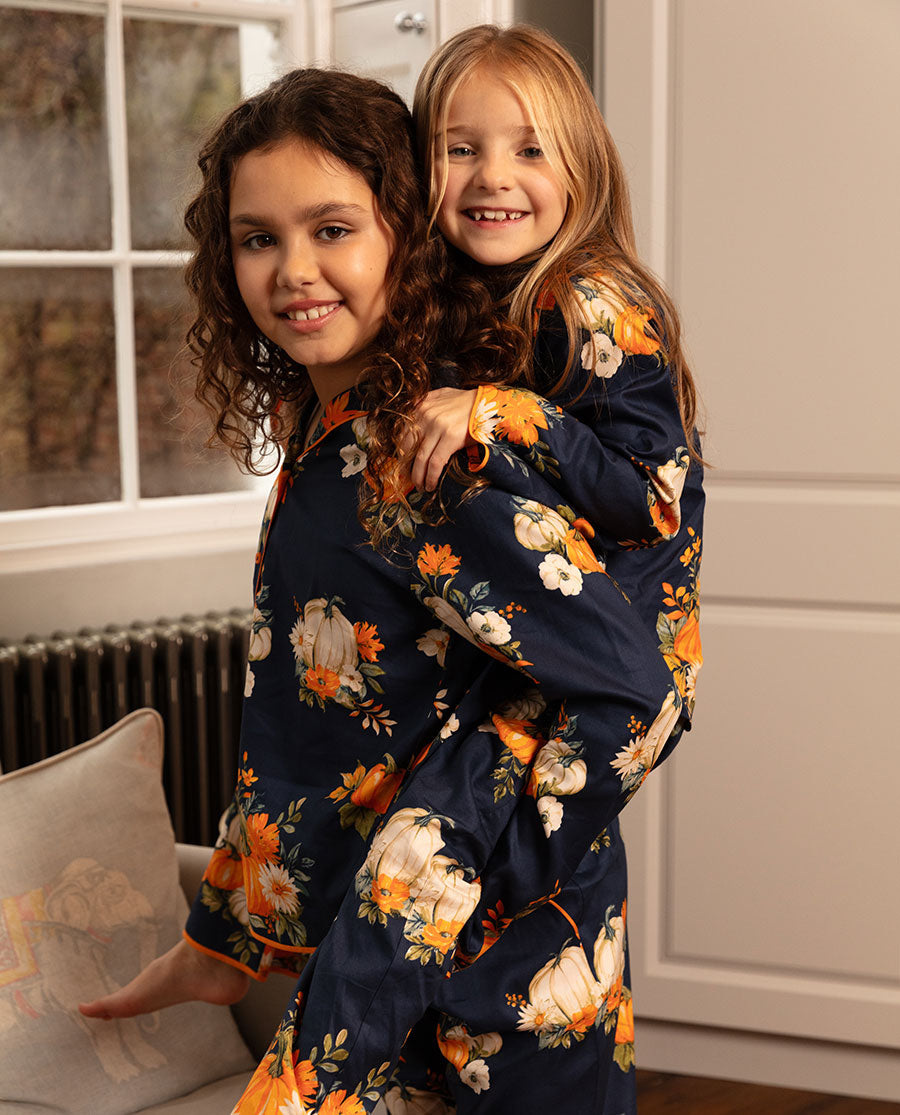 Auburn Girls Pumpkin Print Pyjama Set