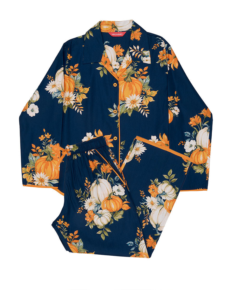 Auburn Girls Pumpkin Print Pyjama Set