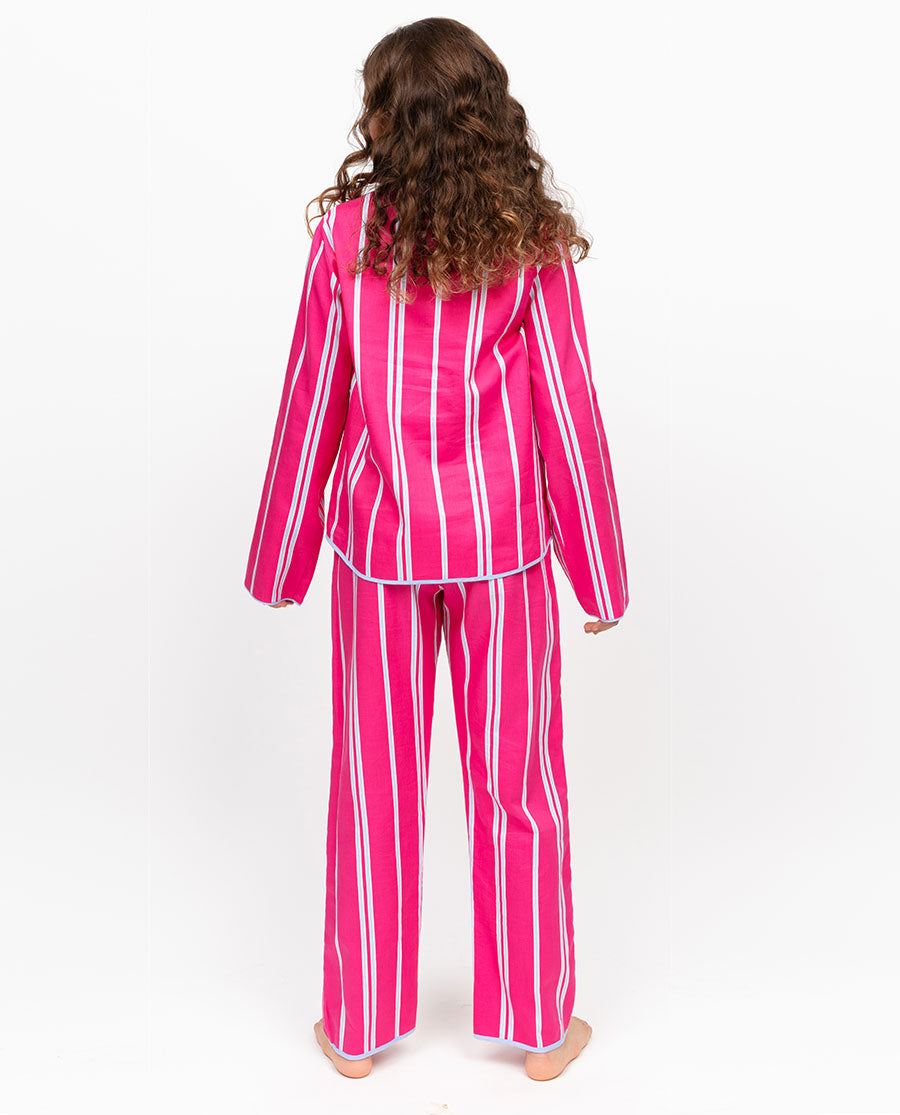 Chloe Girls Printed Stripe Pyjama Set