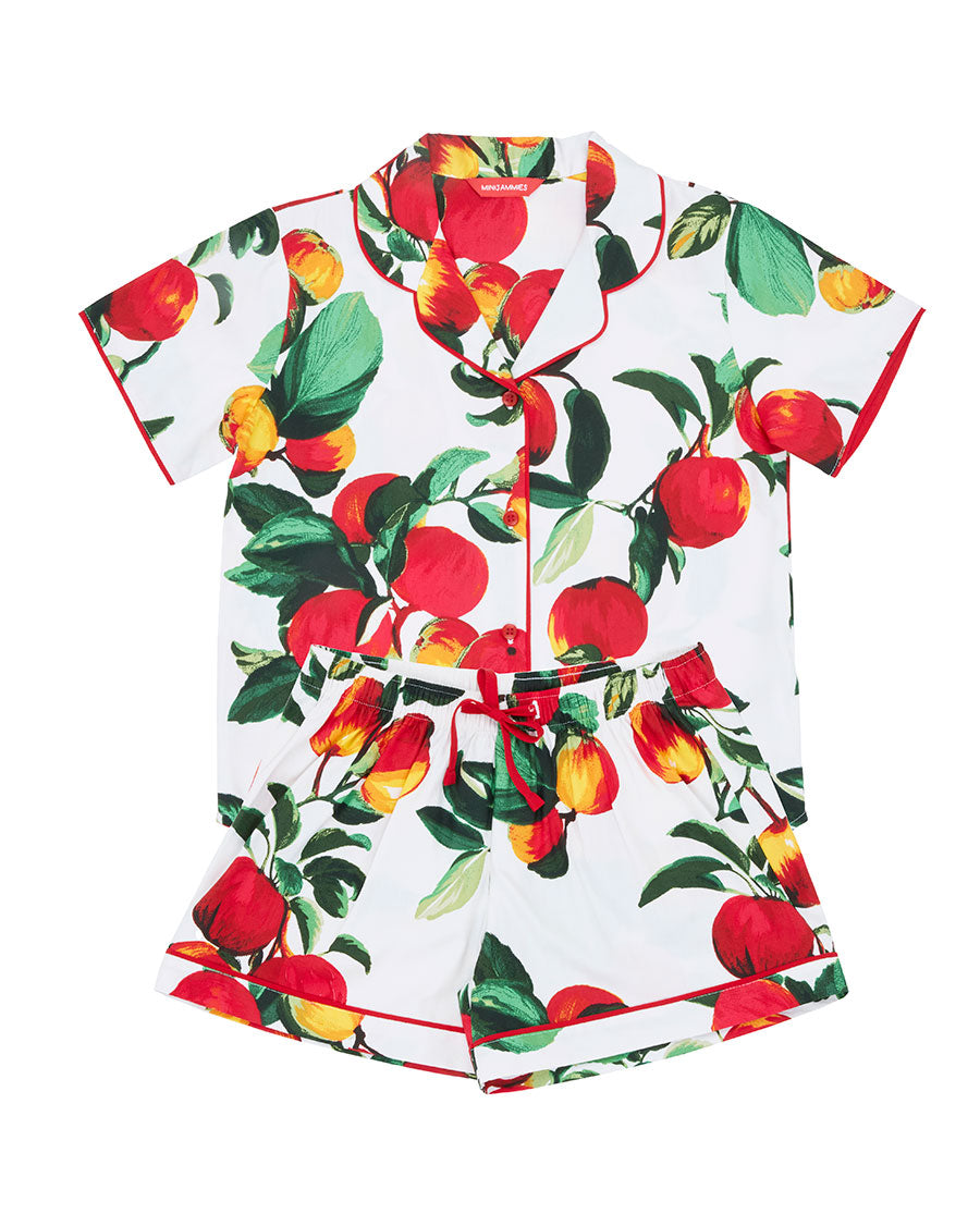 Tara Girls Apple Print Shorty set