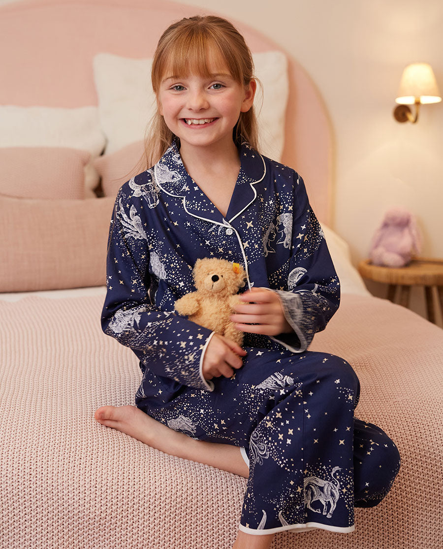 Celestial Nights Girls Zodiac Print Pyjama Set