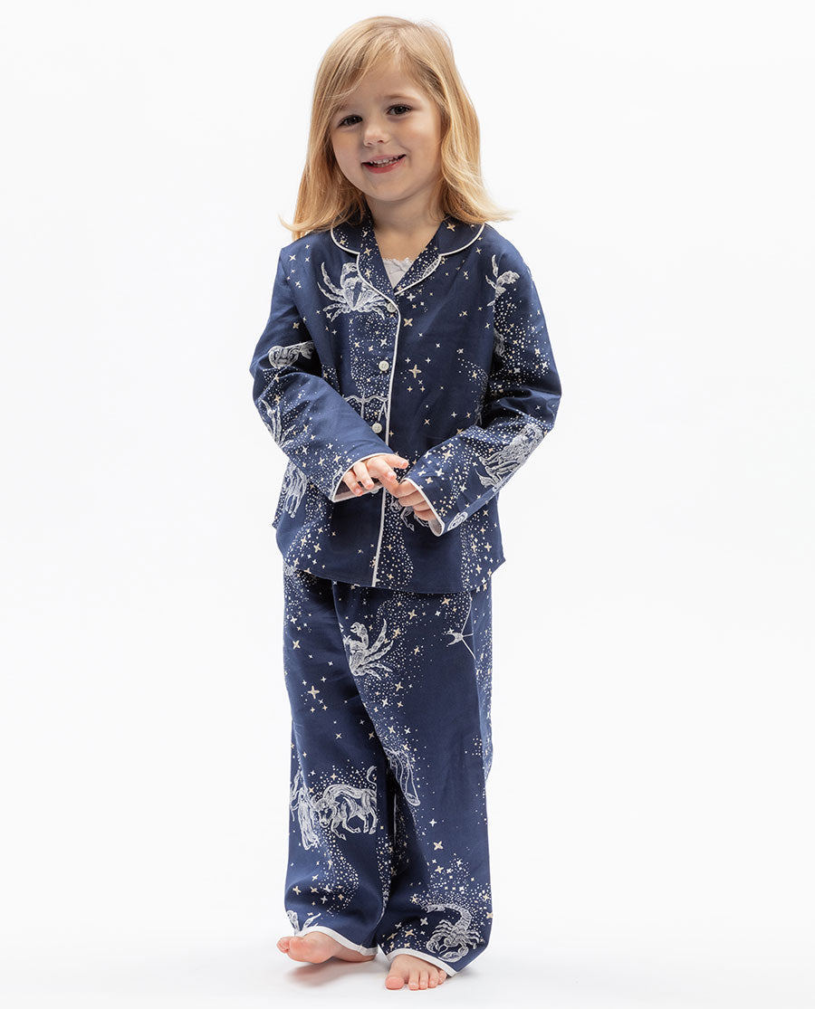 Celestial Nights Girls Zodiac Print Pyjama Set