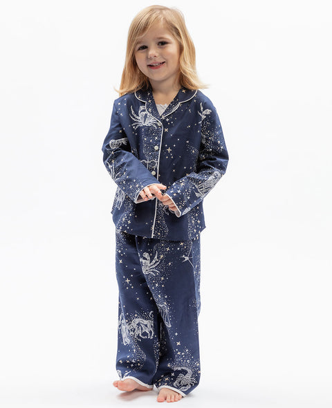 Celestial Nights Girls Zodiac Print Pyjama Set