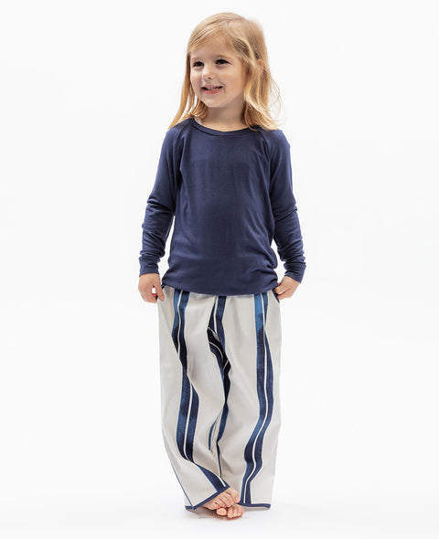 Celestial Nights Girls Slouch Jersey Top and Printed Stripe Pyjama Set