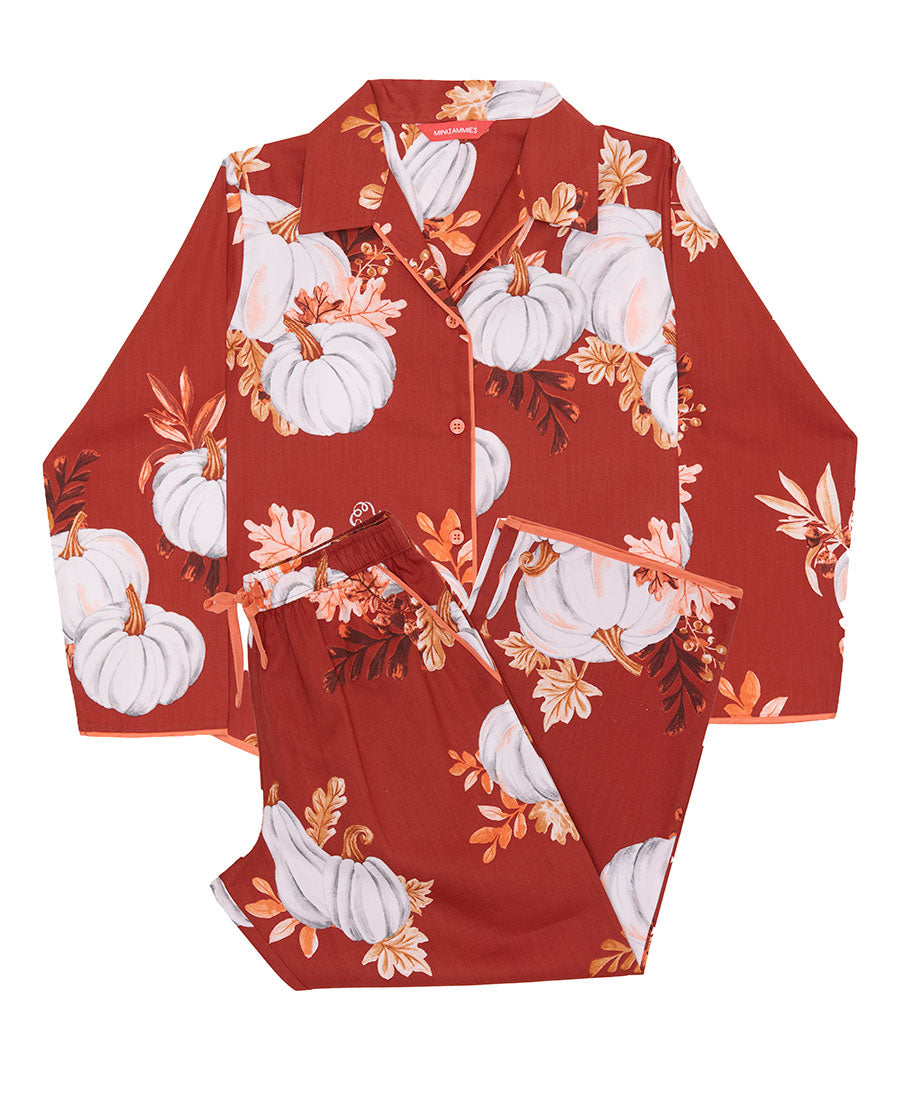 Girls Pumpkin Print Pyjama Set