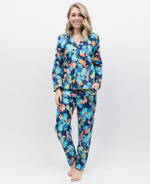 Bea Damen-Pyjama-Set mit Blumendruck
