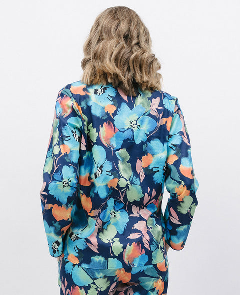 Bea Pyjama-Oberteil mit Blumenmuster