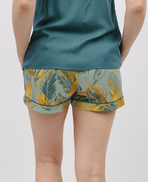 Hannah Leaf Print Shorts