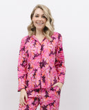 Carina Pyjama-Oberteil mit Palmblatt-Print