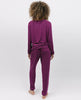 Carina Magenta Solid Slouch Jersey-Pyjama-Set
