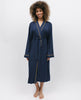 Navy Jersey Long Dressing Gown