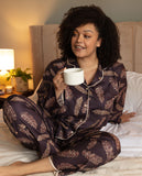 Lana-Pyjama-Set mit Feder-Print
