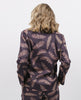 Lana Pyjama-Oberteil mit Feder-Print