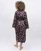 Lana Feather Print Long Dressing Gown