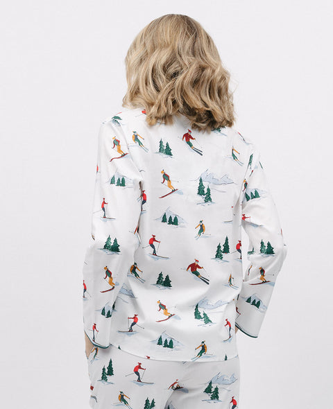 Whistler Damen-Pyjama-Oberteil mit Ski-Print