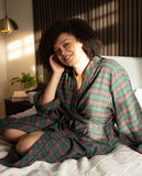 Whistler Robe de chambre longue à carreaux super confortable pour femme