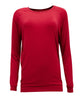 قميص بيجامة جيرسي أحمر اللون