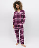 Eve Purple Womens Super Cosy Check Pyjama Set