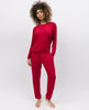 Pyjamahose aus rotem Jersey