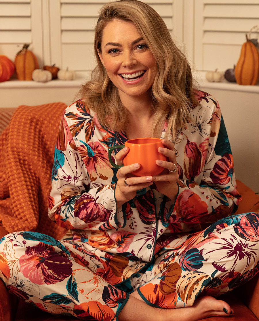 Maple Pumpkin Print Pyjama Bottoms