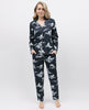 Atlas Damen-Pyjamahose mit Polarfuchs-Print