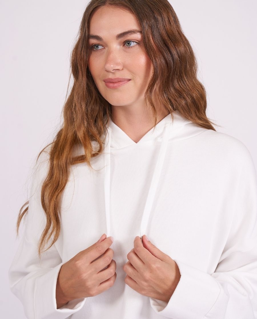 Womens White Lounge Hoodie and Joggers Set
