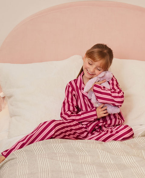 Belle Girls Printed Stripe Pyjama Set