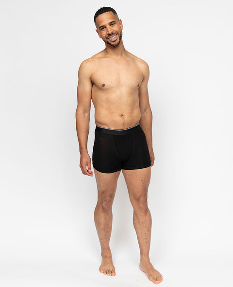 Mens Black Jersey Modal Trunks Multipack