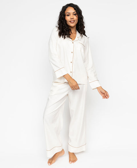 Womens Hotel Pyjamas Cream