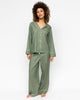 Pyjama d'hôtel pour femme vert sauge