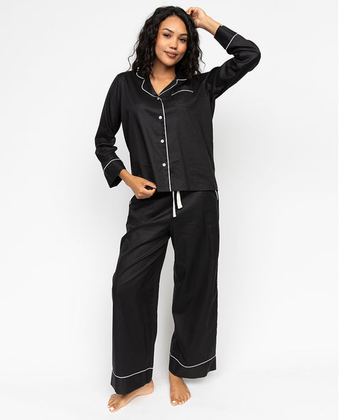 Womens Hotel Pyjamas Black