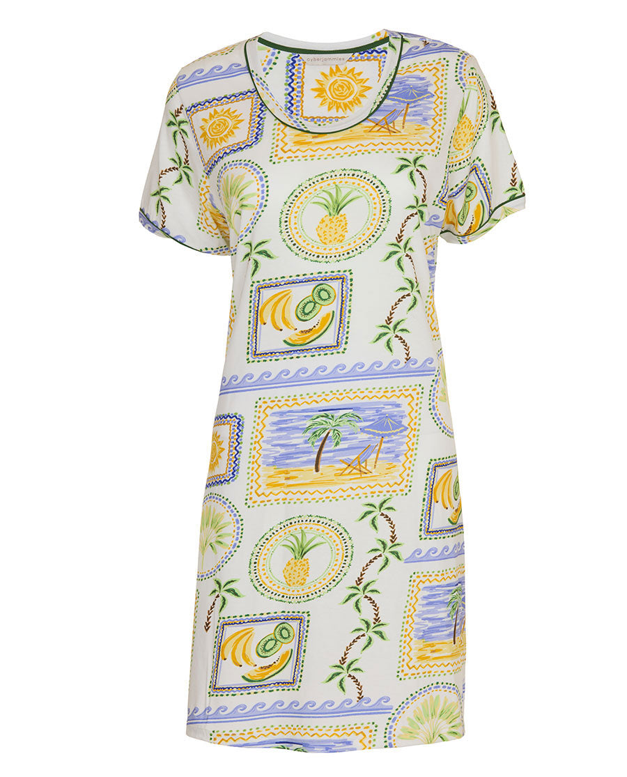 Cora Womens Postcard Printed Jersey Minishirt