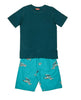 Cove Boys Jersey T-shirt and Turtle Print Shorty Set