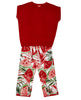 Mel Girls Slouch-Jersey-Oberteil und Pyjama-Set mit Wassermelonen-Print