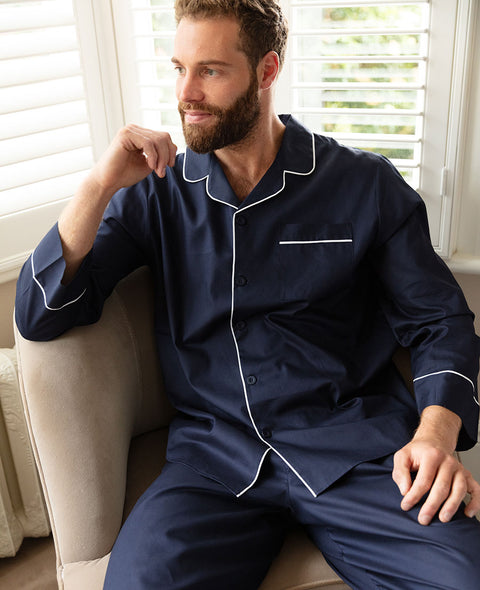 Mens Hotel Pyjamas Navy