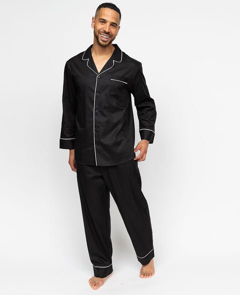 Mens Hotel Pyjamas Black