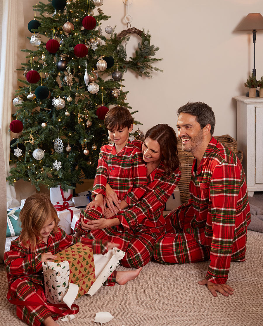 Red Brushed Check Matching Family Pyjama Set