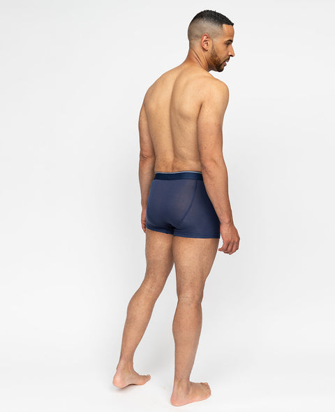 Mens Navy Jersey Modal Trunks Multipack