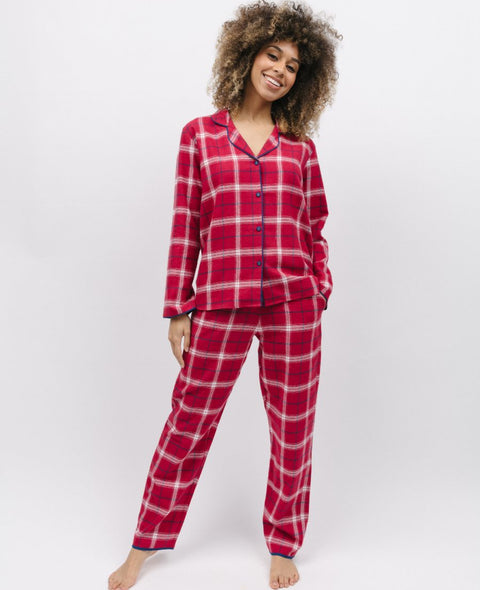 Noél Womens Super Cosy Check Pyjama Set