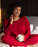Red Slouch Jersey Pyjama Set