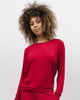 Red Slouch Jersey Pyjama Top